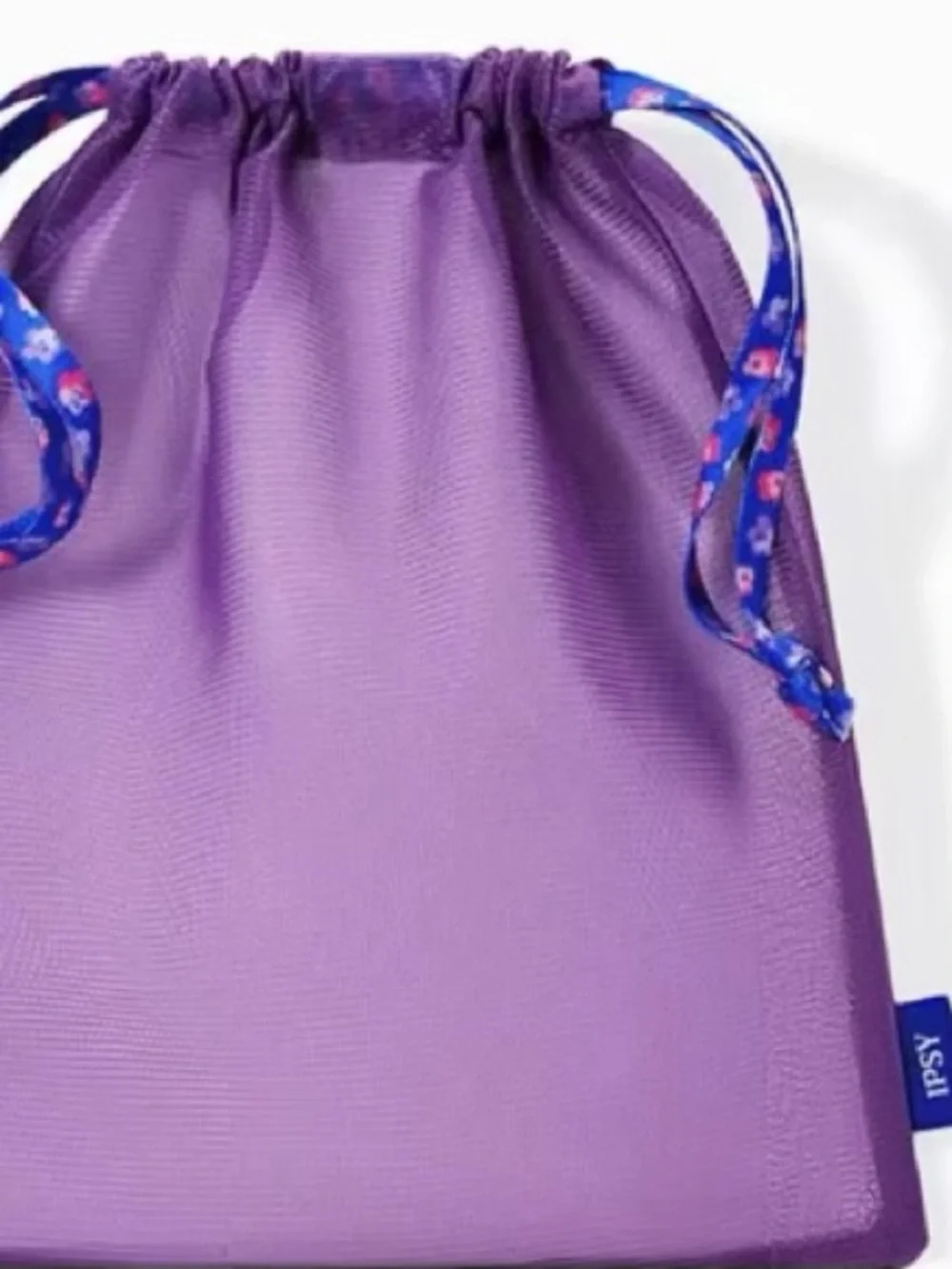 IPSY Glam Purple & Floral Mesh Cosmetic Bags